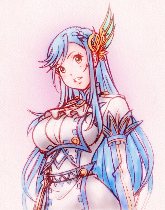 「終末のワルキューレの飯窪さん描いてみました。原作Ver.と現実Ver. 」|明日桧のイラスト