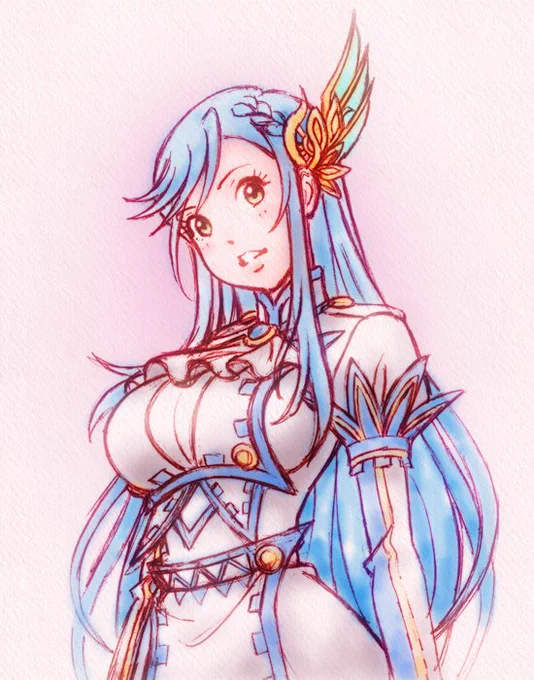 終末のワルキューレの飯窪さん描いてみました。原作Ver.と現実Ver. 