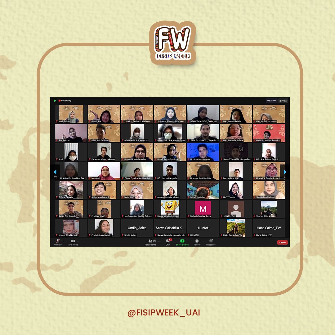 fisipweek's tweet photo. DAY 2 of FISIP Week 2021

Hello Fellas! ✨

Here are some pics that we took on yesterday's event with our amazing speakers:

📌Eva Alicia
Art Content Creator https://t.co/sAH4MHmGZ7