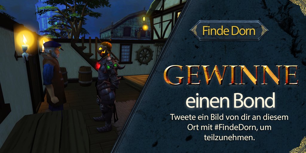 JagexDE's tweet photo. 💸 Willst du einen Bond gewinnen? Dann nimm doch am #FindeDorn-Wettbewerb teil! Die Anweisungen findest du im Bild.

Du hast 48 Stunden Zeit. Viel Erfolg! 😀 https://t.co/2sdq9R9gnK