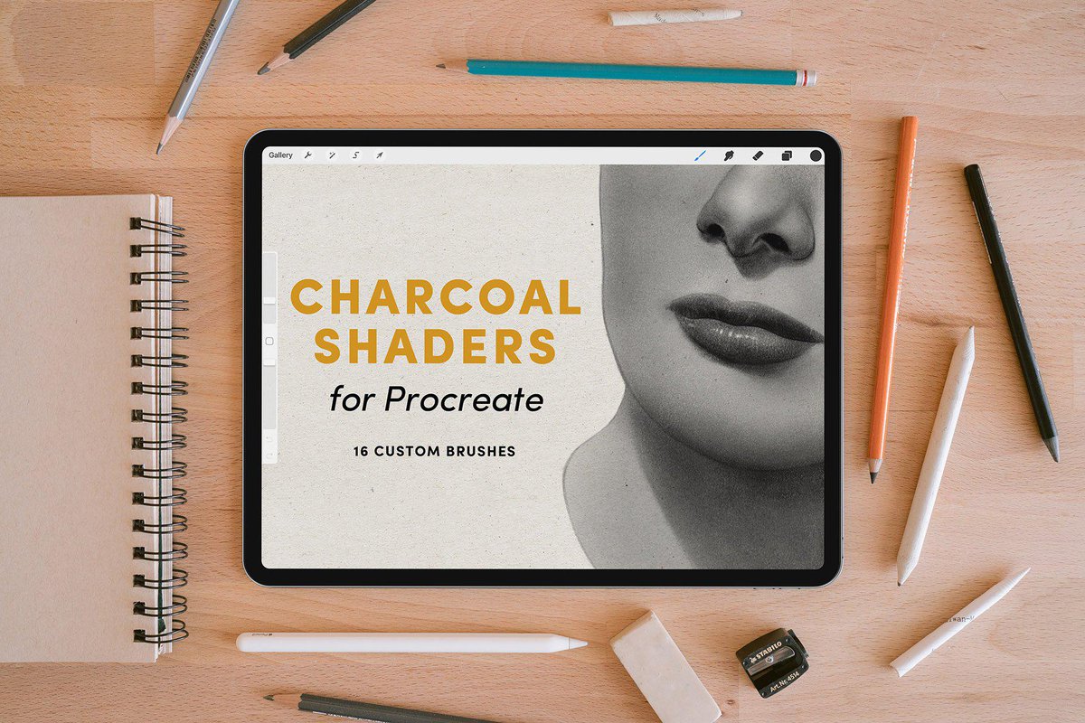 DavidZydd's tweet photo. Charcoal Shaders – Procreate Brushes https://t.co/ZGctAJnF5H  #watercolorbrush #AddOn #procreateink #watercolorbrushes #charcoalbrush #ProcreateBrush #ProcreateBrushes #scoop #watercolor #doodle #texturebrushes https://t.co/NfkInzioxa