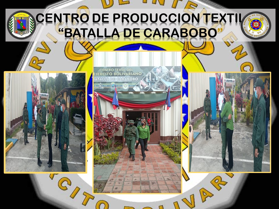 SIntendencia's tweet photo. El Centro de Producción Textil "Batalla de Carabobo" del Servicio de Intendencia del Ejercito, recibió la visita Institucional de la Almiranta Erika Virgüez Oviedo, Viceministra de los Servicios para seguir dando su valioso apoyo a la confección de los uniformes Azul Academil. https://t.co/5hmqA1aQYd