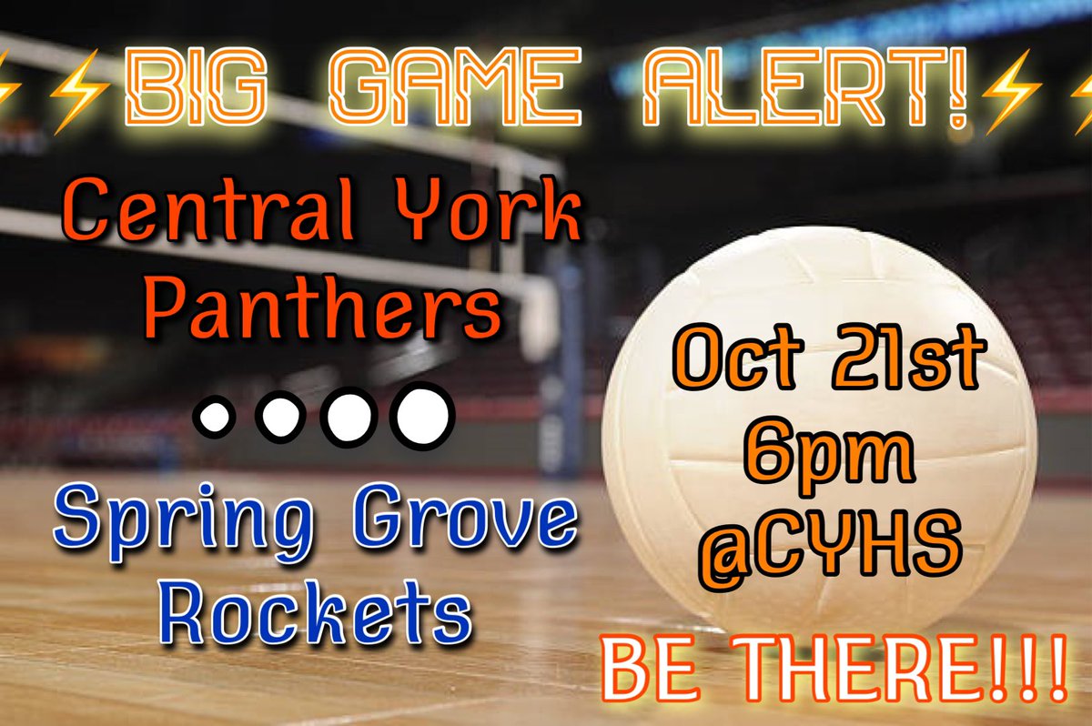 cyhsgvb's tweet photo. t gets no bigger! The Panthers set out to avenge the only loss of their season, and State their claim at YAIAA dominance! The Rockets want to spoil all of that… You don’t wanna miss this one!! Be at Central York High, Thursday Oct 21st!! https://t.co/2ltI9JKtXo