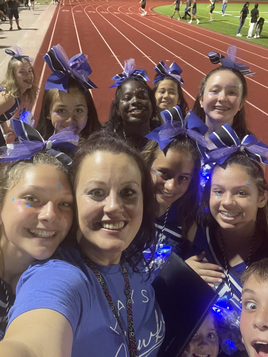 HawksCheer21's tweet photo. So much fun experiencing our first RHHS Hoco event.  Thanks @GDubsMaro and @huntdances for being the chill ones.  💙📣 I’m ready for next year now.  🤣 Well after I eat and ice my back…being hangry and old is real…😬 https://t.co/7SVUdJaYg4