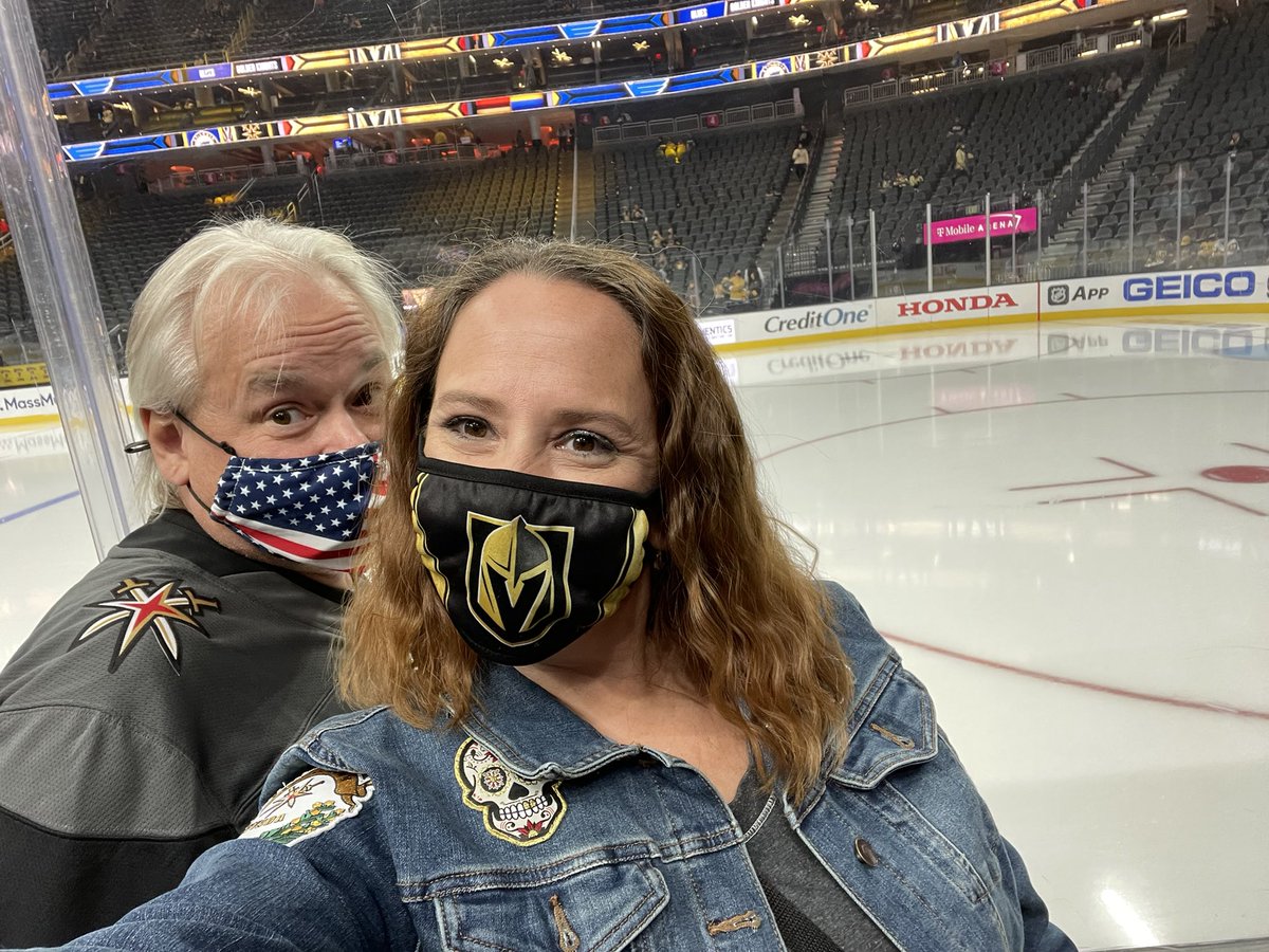 Uncles 1st game!! Got this Pittsburg fan in our Knights gear!!! Go knights go #VegasBorn #goknightsgo