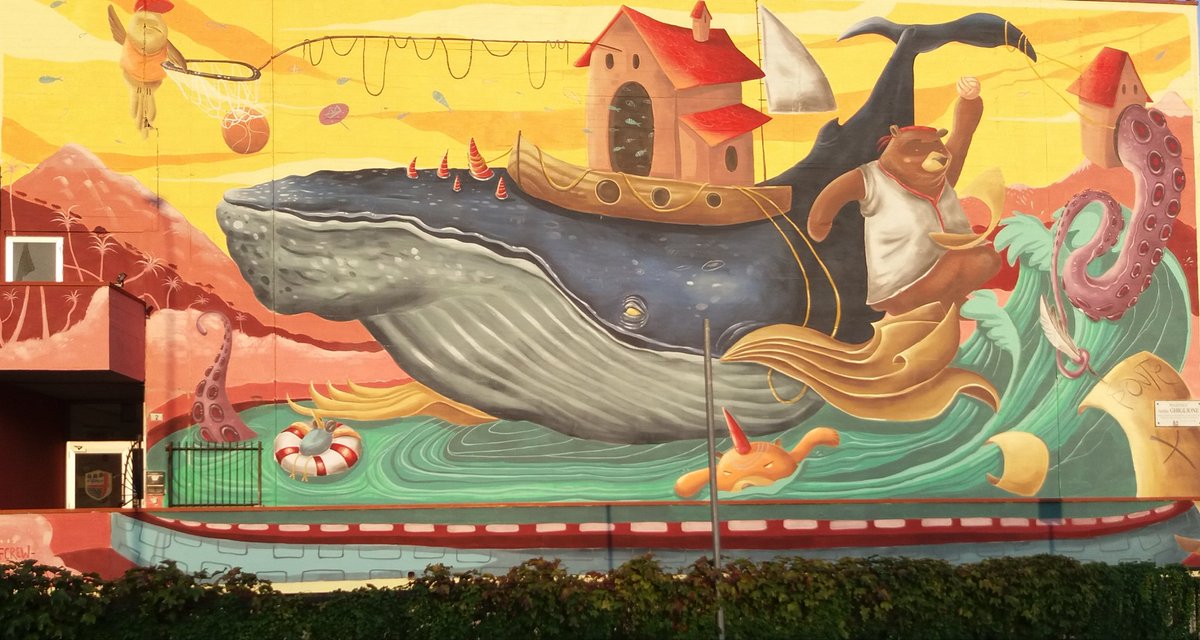 maurocordone's tweet photo. Street art in Genoa Pontex 

Wall of the swimming pool. https://t.co/ZuGTw0P8hc