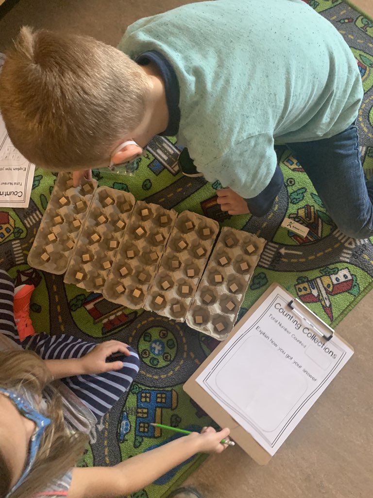 Flying_Key's tweet photo. #CountingCollections ftw! Such great math language and sustained engagement. Wish I had a photo of one group’s 8 cups of 5 pompoms 🤩 #thisisGrade1 #sd33learns https://t.co/QakU99JUER