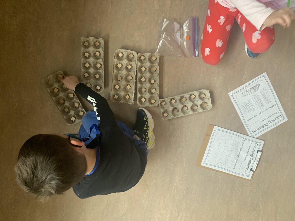 Flying_Key's tweet photo. #CountingCollections ftw! Such great math language and sustained engagement. Wish I had a photo of one group’s 8 cups of 5 pompoms 🤩 #thisisGrade1 #sd33learns https://t.co/QakU99JUER