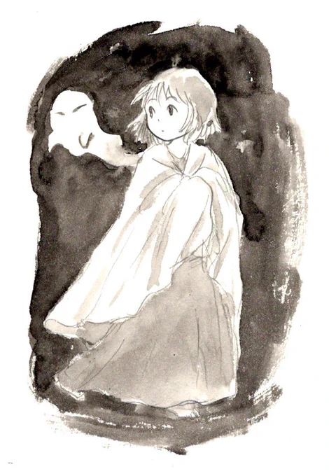 肩に何かいる。 
