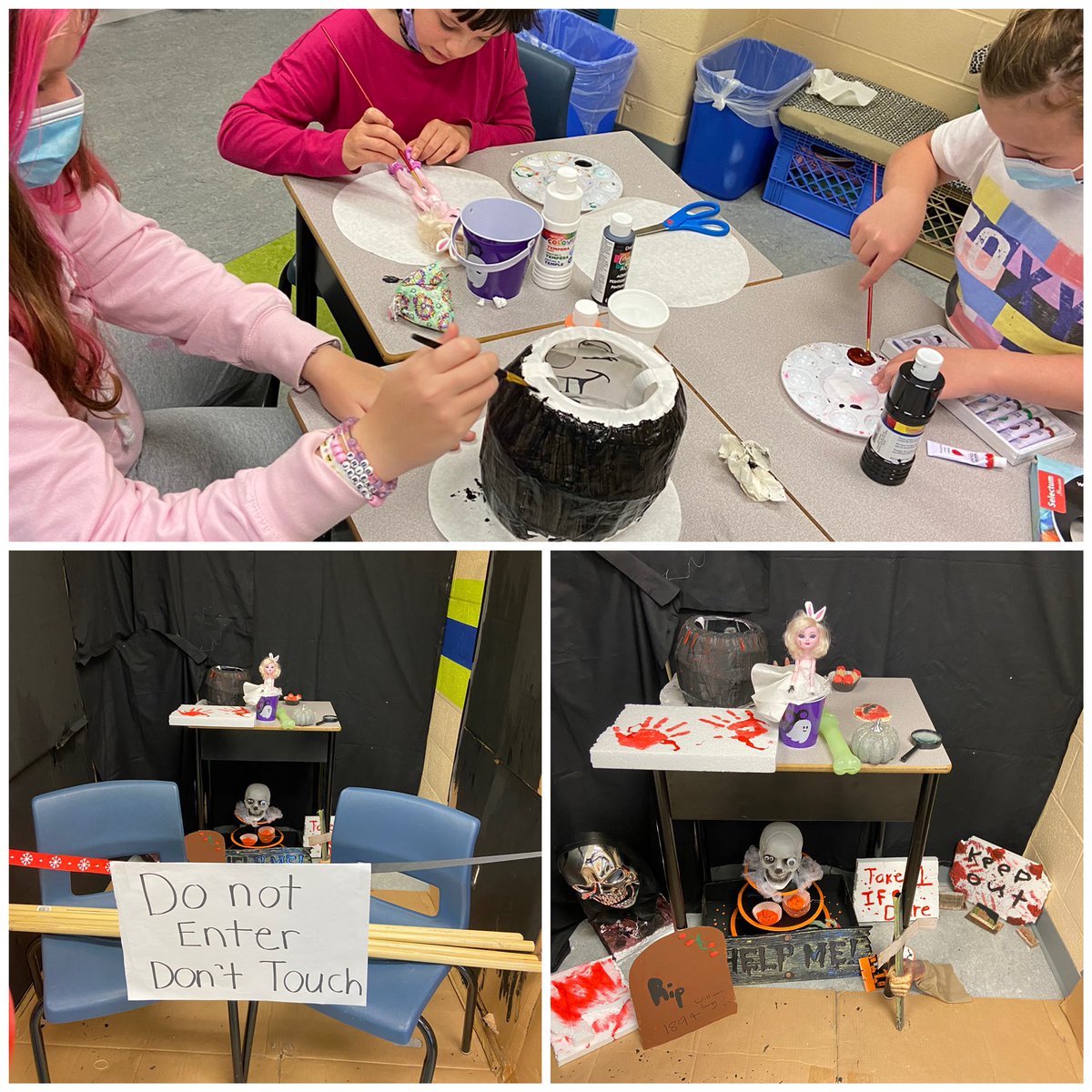 HDDawe's tweet photo. These kids were busy getting their โhackโ on for #hackoween @brilliant_labs @mmelee5 today! Stayed tuned next week for our finished projects! #bboards #neoplixels #hanutedlightshow #makers @NLESDCA @nltatesic @BrooksideInt https://t.co/Z3WqYy8igu