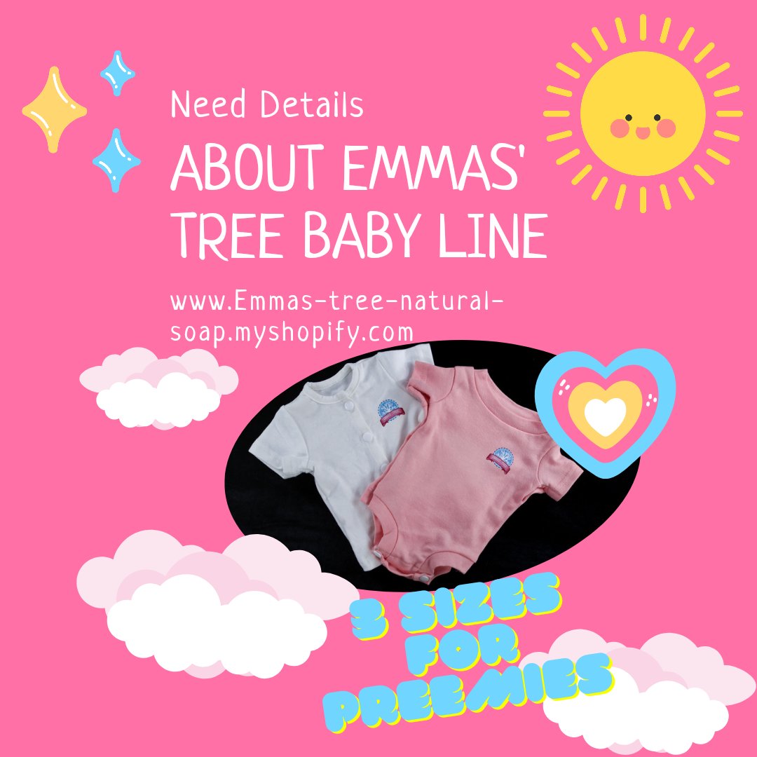 EmmasTreeInc's tweet image. Please check out our new clothing line for #Preemiebabies
Emmas-tree-natural-soap.myshopify.com 
#Babyclothes #nicubaby #babymiracles #Nicu @MarchofDimes @Target @NICUADVENTURES