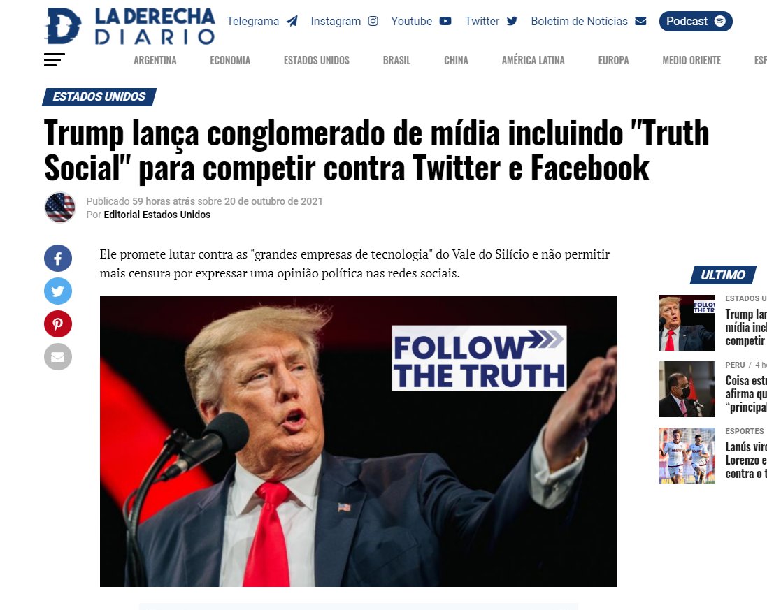 bielconn's tweet photo. 🚨 - Trump anuncia finalmente sua nova rede social. agora sim 😎🍿 

Trump Media, tic tac twitter e facebook 😎 https://t.co/dHqbKfJfsT