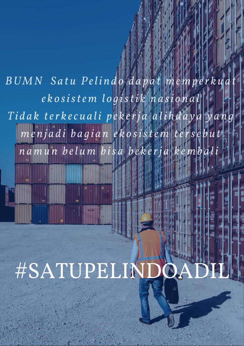 fabio_firmanic's tweet photo. Daripada mengkhayal 10 M mending gue tweet info buat @KemenBUMN khususnya pak @erickthohir bahwa salah satu elemen dari ekosistem #SatuPelindoAdil masih mengambang yaitu tentang pekerja pelabuhan yg di PHK pada 2017 silam
Salam #SatuPelindoAdil https://t.co/Y5ZHEx4RKL