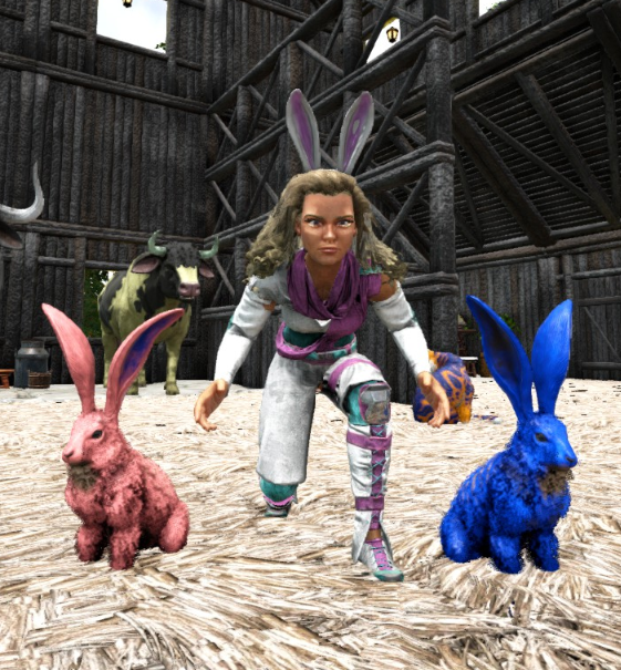 SteffyLouise's tweet photo. ππ°π@zadirakindle tamed me TWO bunnies on our server and surprised me! They were in the barn when I logged in. I named them Meep after @meep_bunny and Bunny Foo Foo. These bunnies are from Marney's Wild Dino Mod for Ark: Survival Evolved.ππ°π@survivetheark #playark #arkislife https://t.co/D17OiWp8Iz