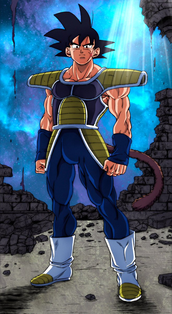 Bardock encuentra supervivientes de la invasión
#DragonBallSuper Manga 77, página a color.