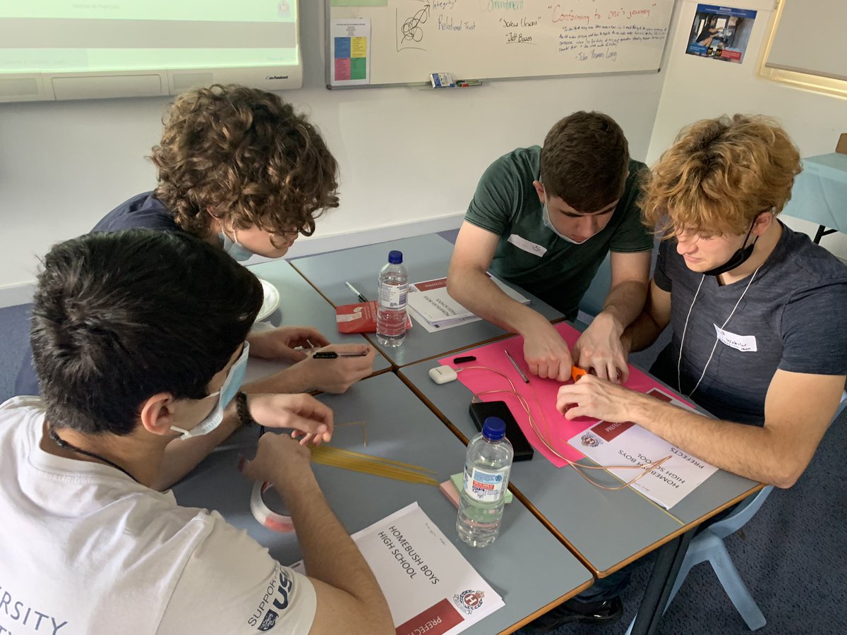 The great spaghetti tower challenge in action. Team building, creativity and collaboration in action at the Prefect Conference. #excellenceathbhs