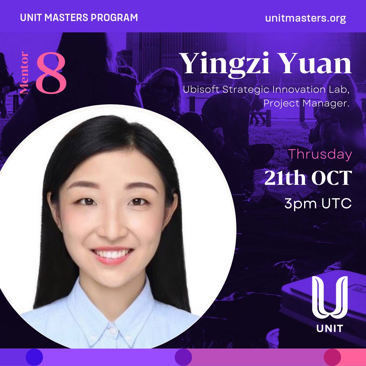 theunitnetwork's tweet photo. UNIT Global invites you to join Unit Masters Live Mentoring Session with culture and entertainment industry specialist Yingzi Yuan, Strategic Project Manager.
Sign up now!
➡️ https://t.co/CSqZn8bZCH
#mastersprogram #unitcommunity #connectwithunit #buildinganewworld #tokenize https://t.co/UFxi3GCS7S