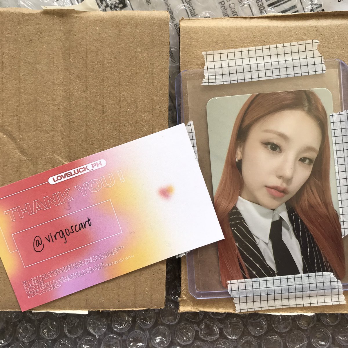virgoscart's tweet photo. yeji withfans r3 now home π€ tysm @LOVELUCK_PH for keeping it safe π
#llph_lovedback https://t.co/kZoZQ56mPy