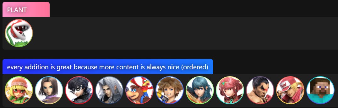 qwertz143's tweet photo. SSBU DLC tier list based on how worth it I think they are https://t.co/CaEdLHp1Jx