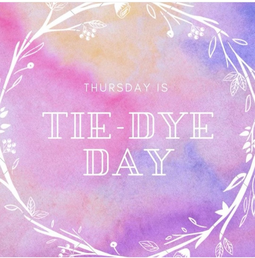 MrsRzepka's tweet photo. Don't forget to wear your tie-dye tomorrow.

And Change of Mind members will be selling candy compliments during lunch and flex! Bring $1 and send a positive message to a friend. @ikechangeofmind #unityweek #ikelions #spiritweek https://t.co/pGfA0X2zgV