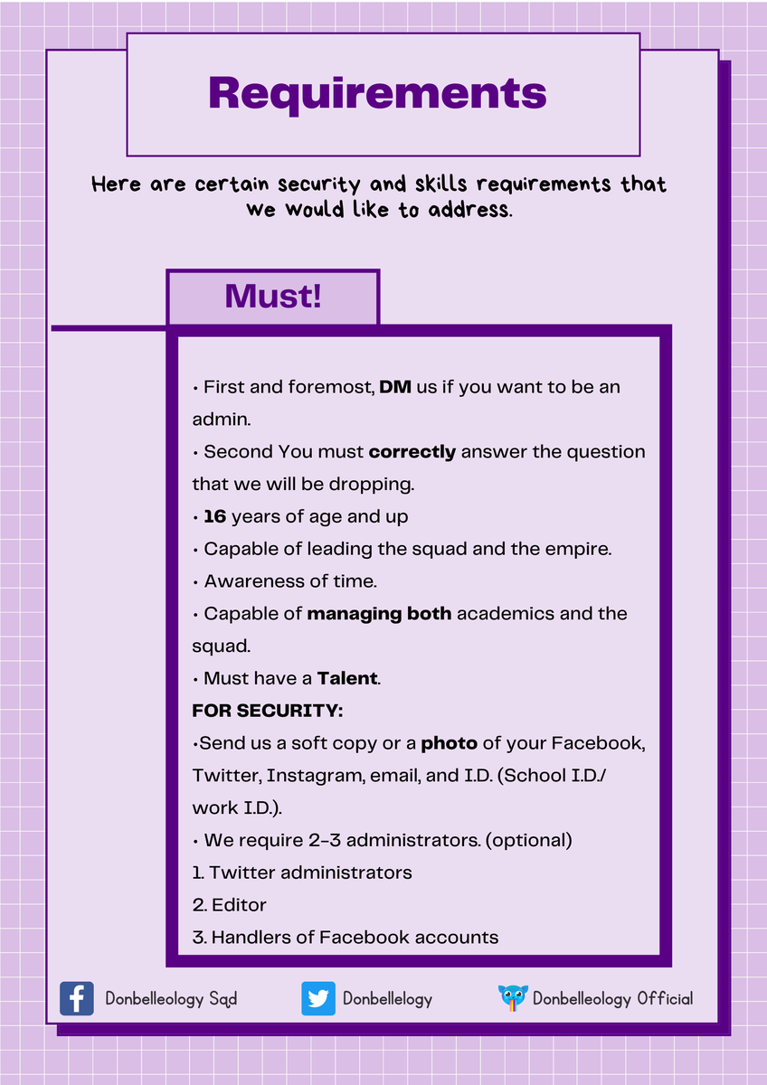 donbelleology's tweet photo. Hello there, certified bubblies ! Our squad is looking for NEW ADMIN. Please read this to those who are interested, and if you are, please send us a DM. Everyone have a wonderful day!

#DonBelle 
#DONBELLEmpire https://t.co/odllguuHKq