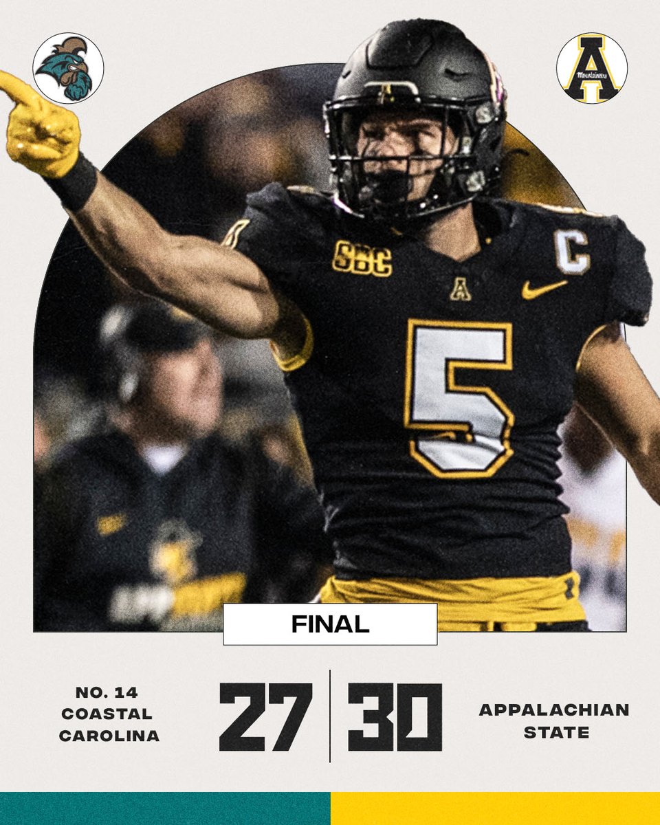 .<a href="/AppState_FB/">App State Football</a>'s first win over a ranked opponent since 2007 against No. 5 Michigan 💪