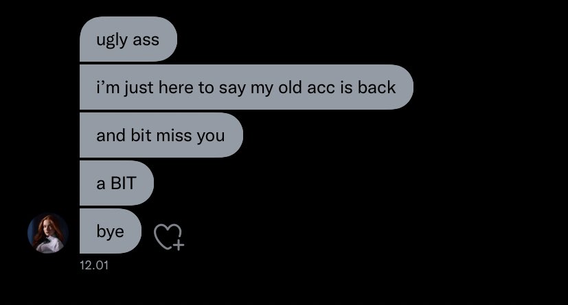 aintdacre's tweet image. this ugly lil girl absolutely miss me