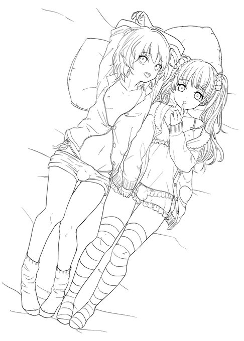 あとがきの線画出てきた
男の娘のパジャマ姿かわいいね 