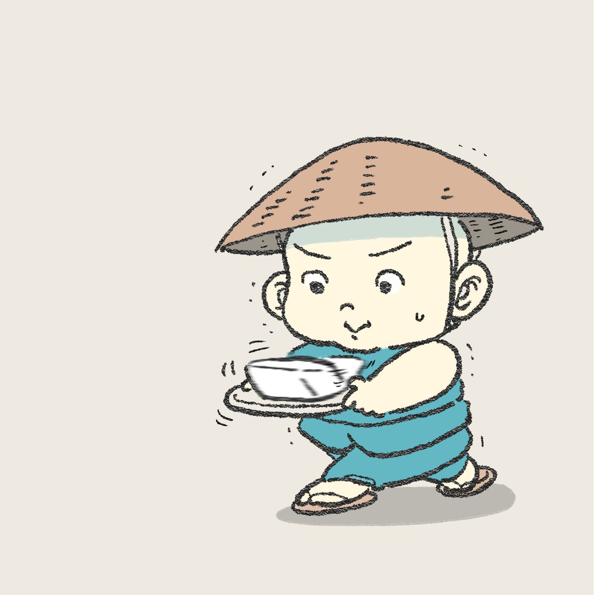 豆腐運ぶのが下手くそな豆腐小僧