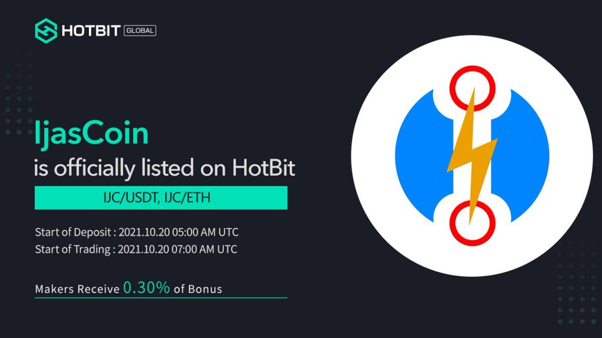 ijascoin's tweet photo. 🔥HOTBIT EXCHANGE TRADING IS HOT🔥
👉USDT/IJC
https://t.co/etnZrpvAWD
👉ETH/IJC
https://t.co/zbtmTHhAGN https://t.co/NIw3fx9j0T