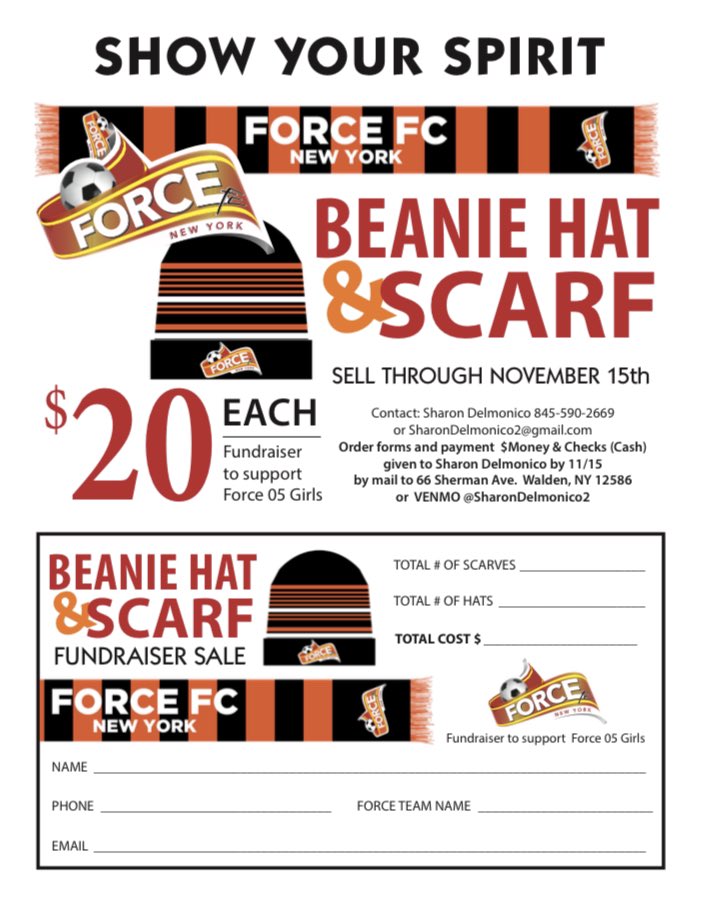 ForceFCNY's tweet photo. 📣 📣 GET YOUR FORCE FC WINTER SCARVES AND HATS HERE! 🧣
Stay warm this winter while supporting your favorite club! Fundraiser sponsored by Force G05. Order here ➡️ https://t.co/1CIv8WQI1A https://t.co/0Iz7wKLNug