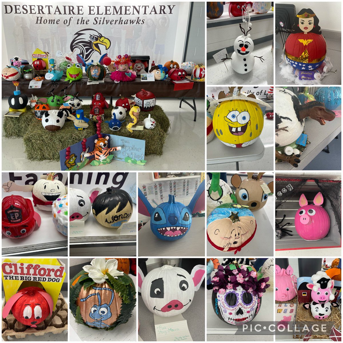 Our Silver Hawks have done a fantastic job on their pumpkin decorations! 🎃 Family projects are the BEST! Special thanks to our parents for participating! 🦅💜 <a href="/DesertaireElem/">DesertaireES_YISD</a> <a href="/HarbisonBeth/">Beth Harbison</a> <a href="/ElenaBuso/">Elena Buso</a> <a href="/DesertaireESLib/">Desertaire Library</a> #homeschoolconnection #THEDISTRICT <a href="/YsletaISD/">Ysleta ISD</a>