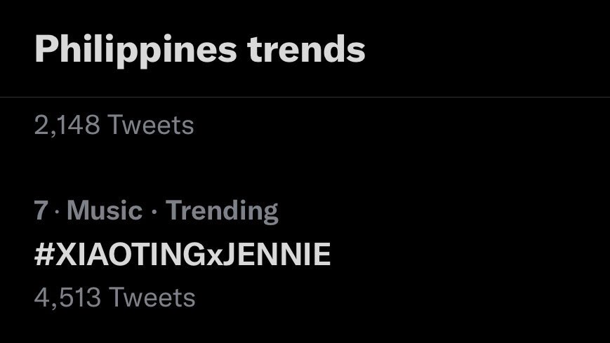 JNCHARTS's tweet photo. 12:00 KST — #XIAOTINGxJENNIE is currently trending #7 in Philippines!
#JENNIE #제니 #김제니 #BLACKPINK @BLACKPINK #블랙핑크 https://t.co/GMkrRWAAwR