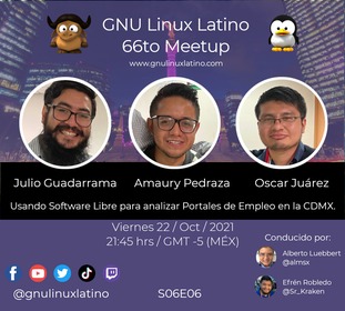 j_vicente_go's tweet photo. No se pierdan este viernes el meet up de GNU Linux Latino. Estaremos hablando de cómo hicimos para analizar vacantes para la Ciudad de México.
https://t.co/M8v0hCwidY
#linux #vacantes #gnu #softwarlibre #cienciadedatos #R #reclutamientoyseleccion https://t.co/SefKZ0fj75
