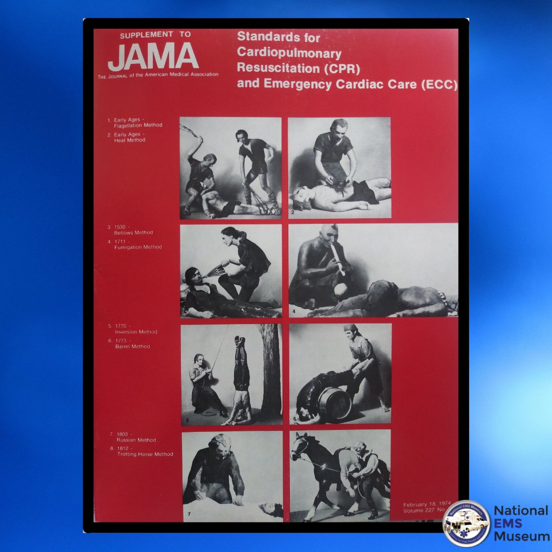 EMSMuse's tweet photo. Happy #ThrowBackThursday Everyone!
Check out this special issue of JAMA featuring early
resuscitation techniques. We have come a long way!
Be sure to check out your local CPR class and be
prepared for a medical emergency.
#emslove #emshistory #nationalemsmuseum #cpr https://t.co/IFBcwr3wl1