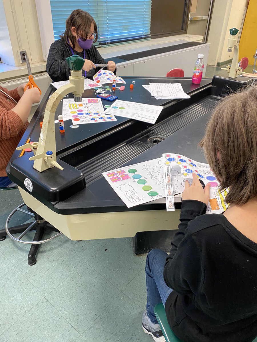 Mr_Fauci's tweet photo. Students working together to build their “Macromolecule Characters” 🦠🔬🧬 #WeArePlainedge https://t.co/ldHRagWZm1