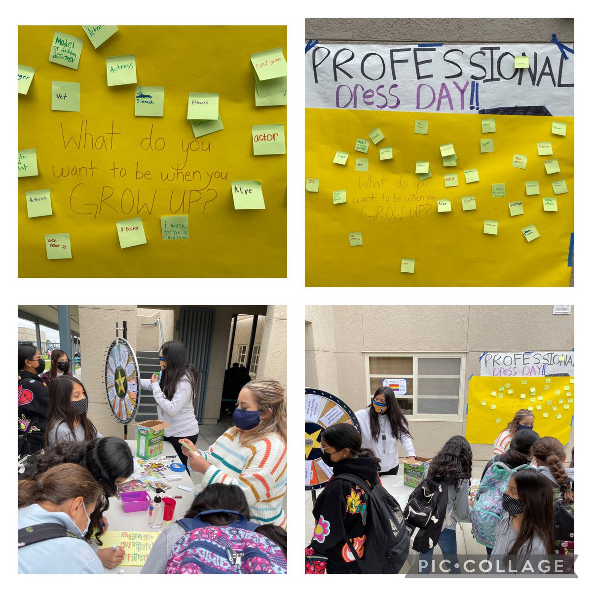 College &amp; Career Day  #3: lunch time activity fun! Our Eagles have awesome future plans for themselves…check this out! Thanks to our program partners from the  #UCSC ACCESS program Jennifer and Anahí who facilitated this awesome activity with Ms. Rubio <a href="/PajaroValleyUSD/">Pajaro Valley Unified School District</a> <a href="/mlrod32/">Dr. Michelle Rodriguez</a>