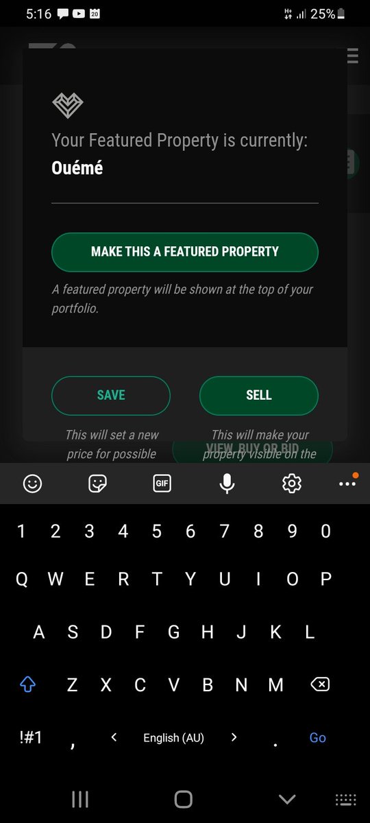 SimonCampAU's tweet photo. @GuideEarth2 Try doing it on a mobile, the keyboard and featured property pop down blocks it all. https://t.co/BX0sPT5v5O