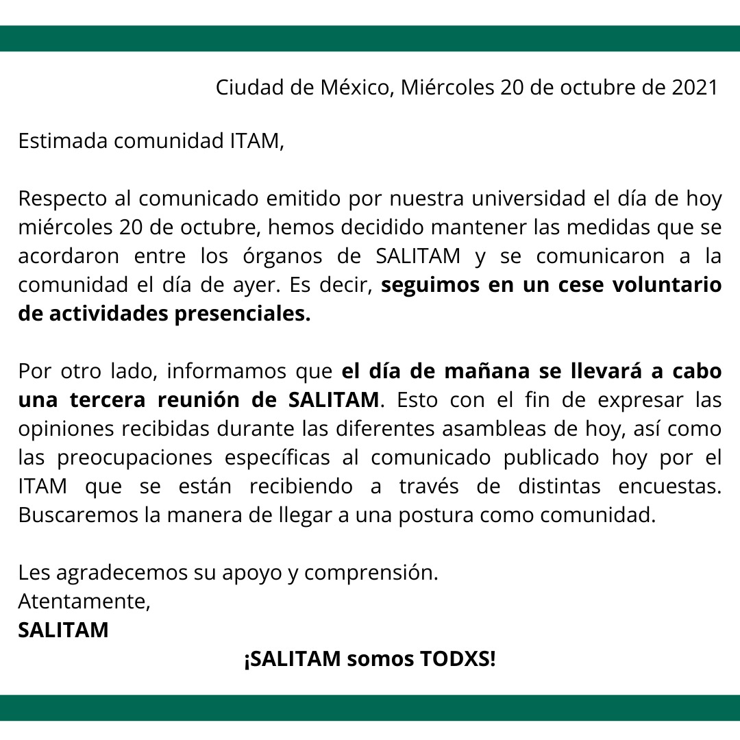 La representación de Ciencia Política informa: