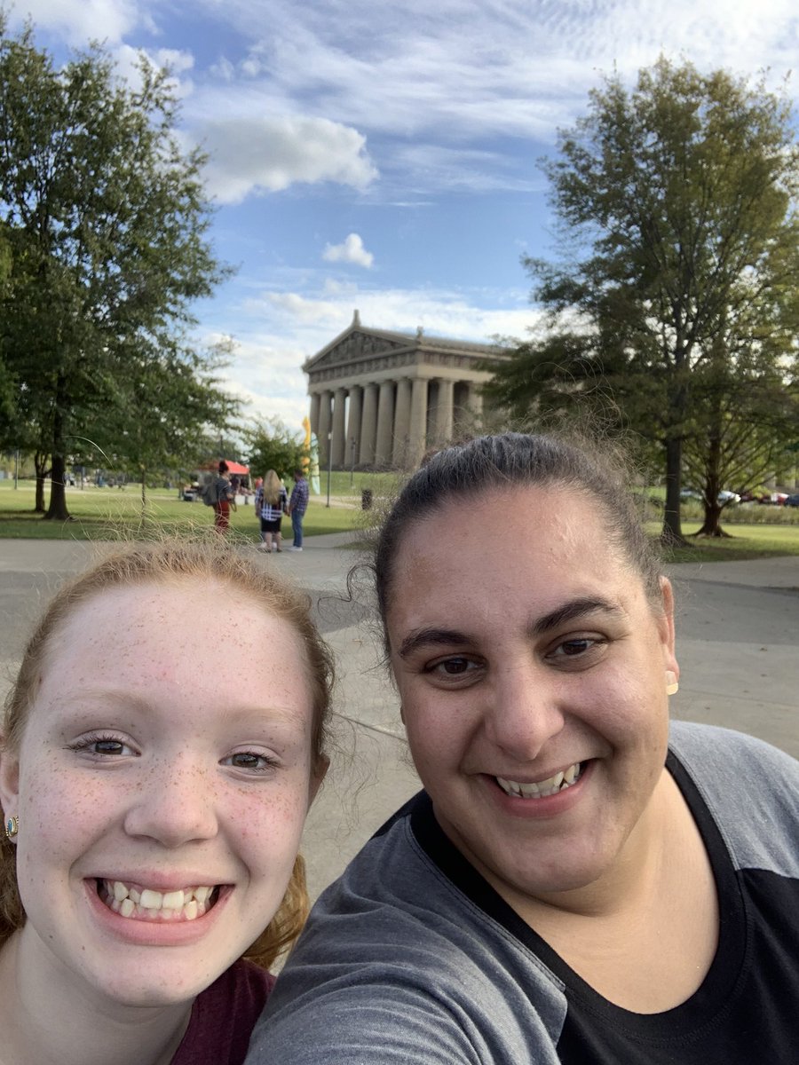 Sara_Akkerman's tweet photo. This kid missed out on #AllDayAdvisory with @KM_DThornburg to hop on a ✈️ &amp; visit Nashville with mom. Just for this trip, the backpack has been brought out of retirement ☺️ #MEA #Adventureisoutthere #Nashville #armykid #athena #parthenon https://t.co/thB71R9axn