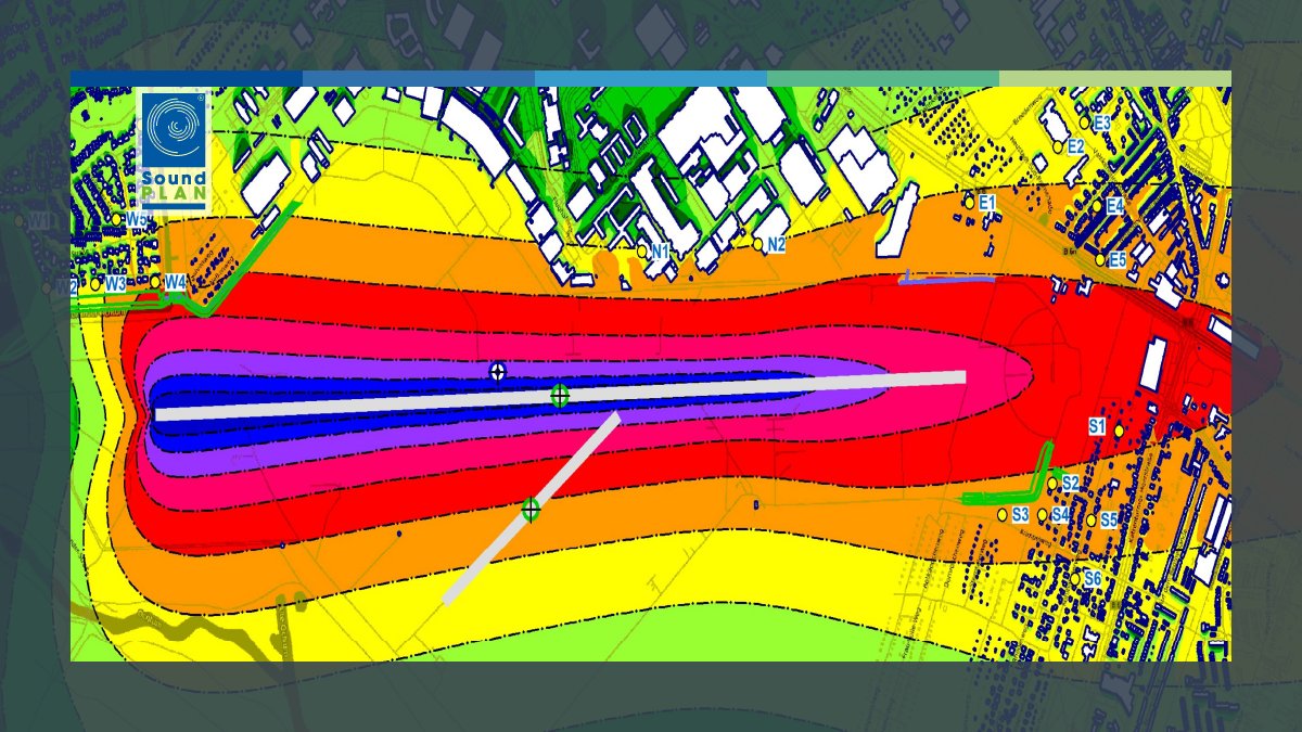 SoundPLANint's tweet photo. People who live in the vicinity of an #airport must be given special protection, as the emissions and high #NoiseLevel from #AircraftNoise are systematically increasing. #SoundPLAN offers #software, knowledge and professional expertise in this segment. https://t.co/plLVCptZon https://t.co/ex64f4n4FG