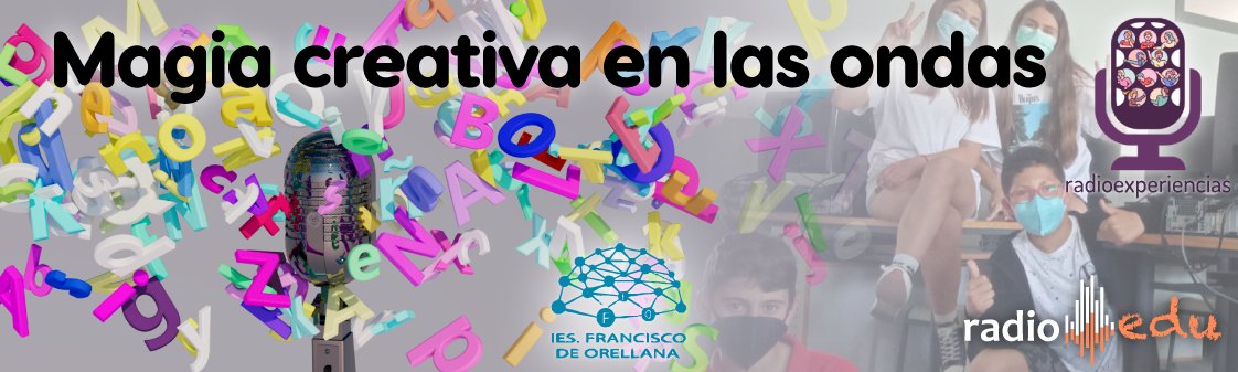 🎤#RadioExperiencia en el <a href="/IES_FcoOrellana/">IES Francisco de Orellana Oficial</a> trabajando colaborativamente distintas especialidades
✅ Escribir juntos dejando volar la imaginación
✅Ser felices, emoticuentos: podcasts con cuentos basados en emociones.
📻cutt.ly/ZRcE7gN
Gracias a Sonia G. Arboleya
#RadioEdu
