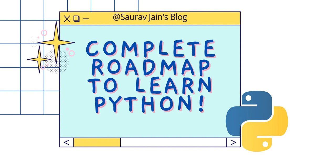 Sauain's tweet image. 📒 New Blog OUT!

"Ten Tips to Learn Python" 🐍

A Complete Roadmap for a beginner to get started with Python Programming🚀

Link Below👇