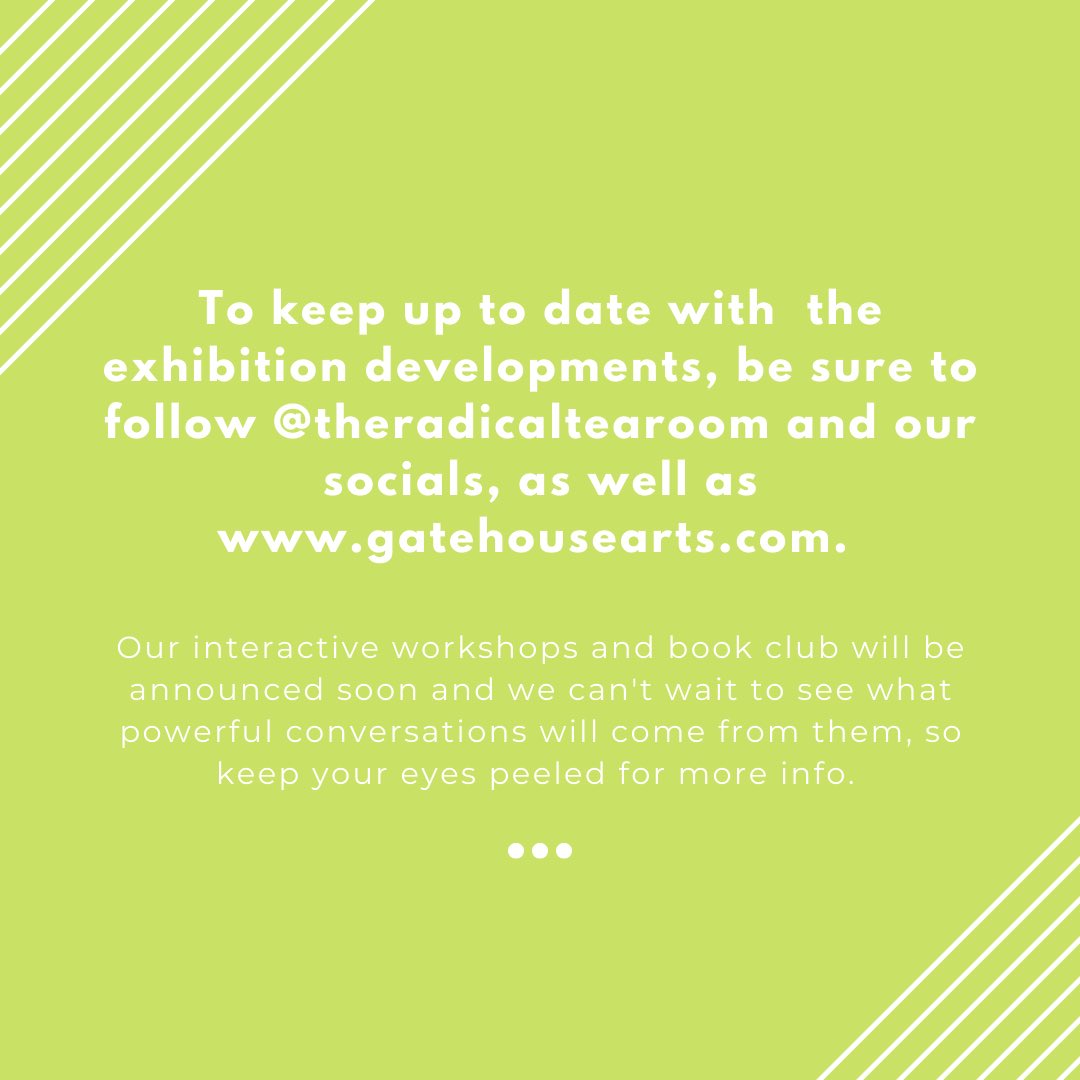 GatehouseArts's tweet photo. A few days left of the Radical Tea Rooms at Gatehouse. An outside event from artist Courtney King  around the theme of eco feminism. https://t.co/bSx8DL3EaW