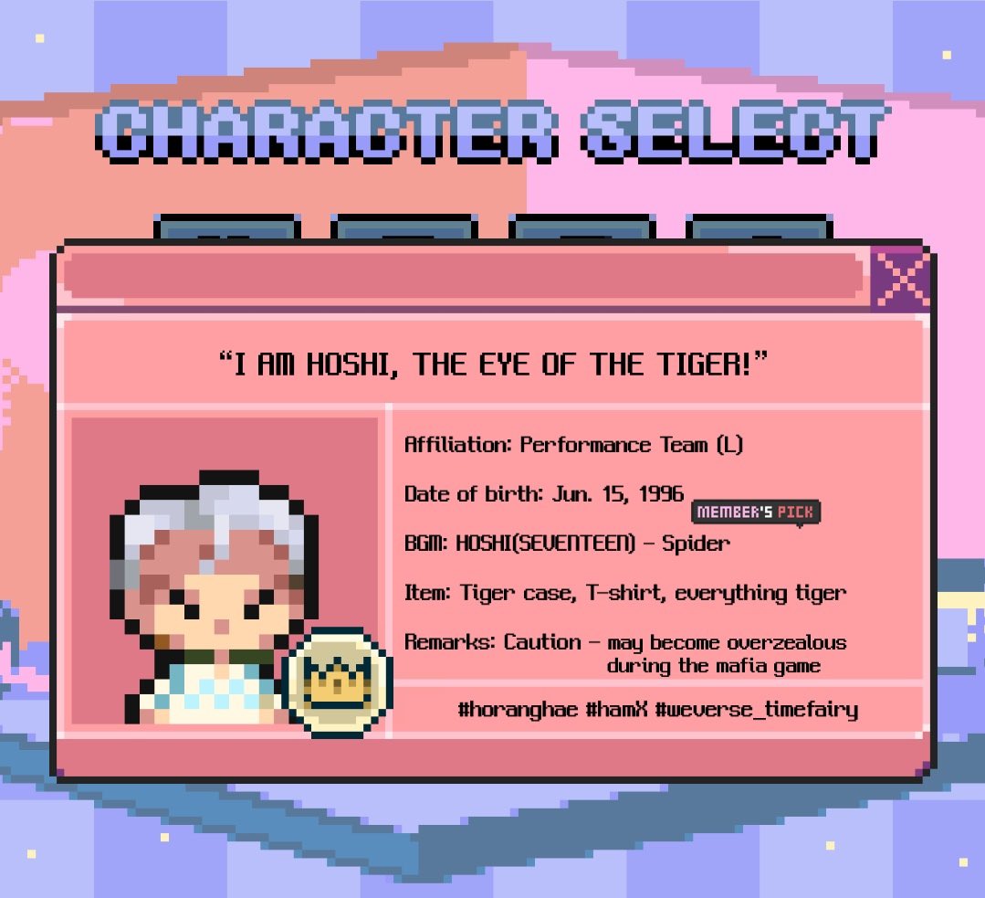 newoozidan's tweet photo. hoshi &amp; woozi character select 😆

🐯 - tiger case, t-shirt, everything tiger 
ㄴ #horanghae 
ㄴ #hamX 
ㄴ #weverse_timefairy 

🍚 - godori (his guitar)
ㄴ #seventee_alpha 
ㄴ #talent_for_flipping_rice 
ㄴ #woozu_factory_keeper 

🤣🤣❤️ https://t.co/GyZAOp2fV0