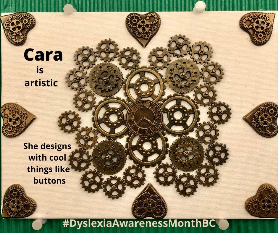 DyslexiaBC's tweet photo. Cara is super creative and spends a lot of her time doing crafts!  She created this design with buttons!❤️ Dyslexia Awareness in BC!
#DyslexiaAwarenessMonthBC #DyslexiaBC #AccessibilityBC #bcpoli #bced https://t.co/Zig91sUxLa
