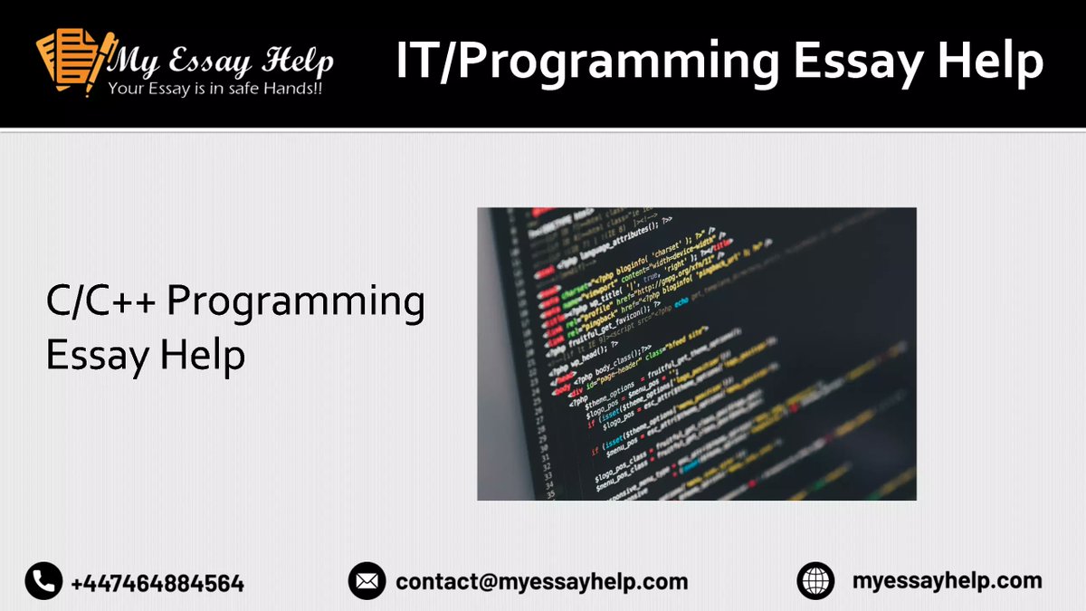 MyEssayHelp2's tweet image. Get C/C++ Programming Essay Help from My Essay Help. With our academic UK writing services, you get the guarantee of high-quality assignment papers.

#essayhelp 
#essaywriter 
#myessayhelp