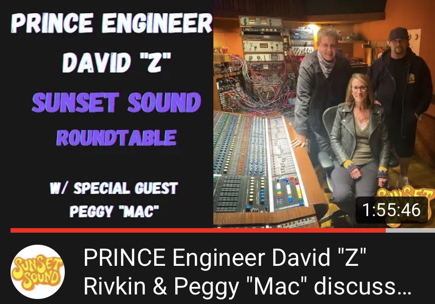 Baron3121's tweet photo. lots of great stories โข worth a listen or seven โข Engineer David "Z" Rivkin & Peggy "Mac" discuss working with Prince https://t.co/9l7SauHpIp via @sunsetsound #PRINCE4EVER https://t.co/pAdI6vqxJi