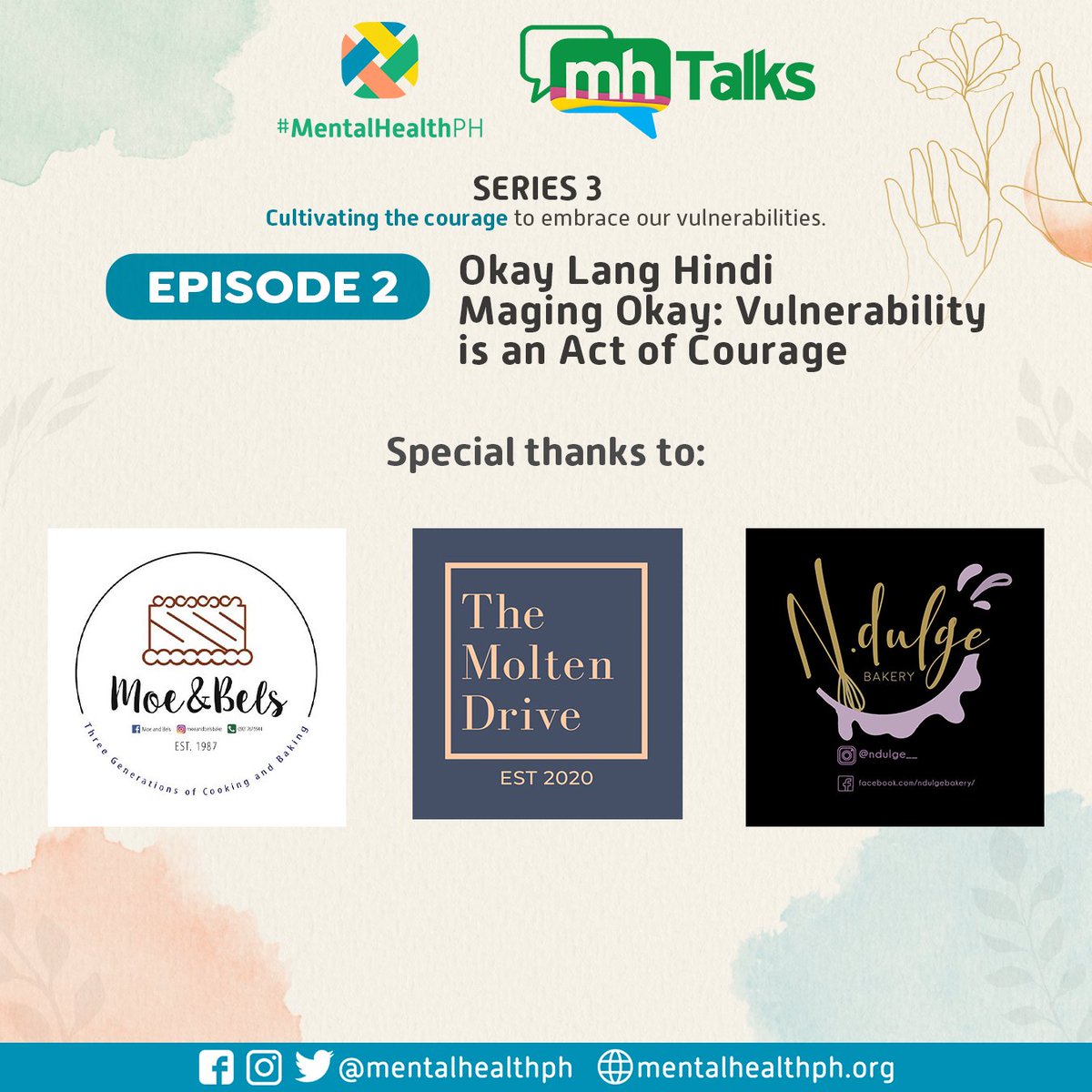 mentalhealthph's tweet image. #MentalHealthPH would like to extend our heartfelt gratitude to all of our sponsors and partners for supporting us in our journey with #MHTalks Season 3! 🎊🤝

Thank you very much, and we can&apos;t wait to build more bridges towards a mentally healthy community with you! 💚💚