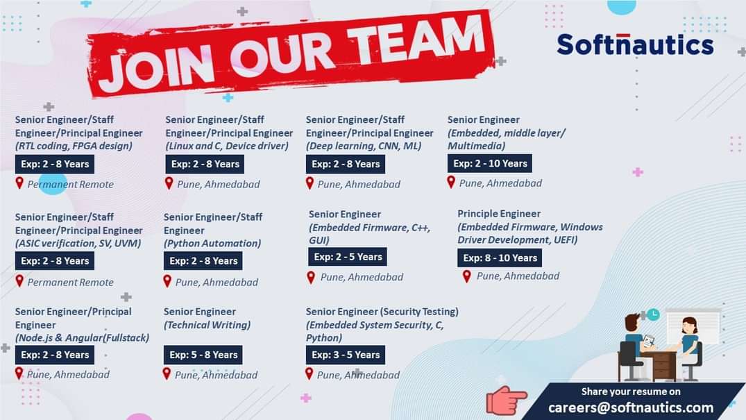 #softnautics #JobOpening #embedded